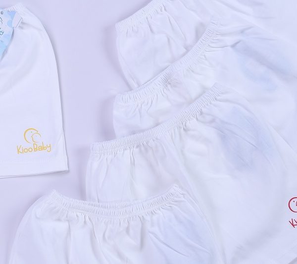 quần ngắn sơ sinh trắng